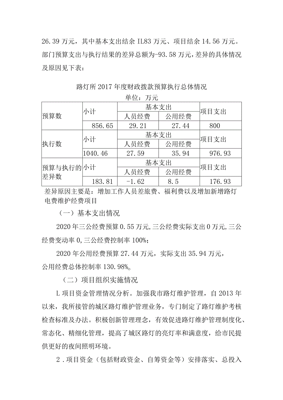 瑞金市路灯管理所2020部门整体支出绩效自评报告.docx_第3页