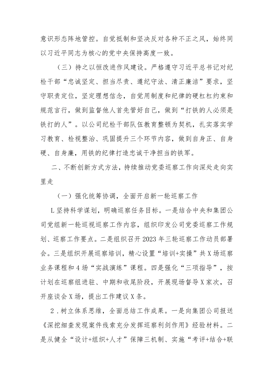 公司巡察办主任2023年述职述廉报告(1).docx_第2页