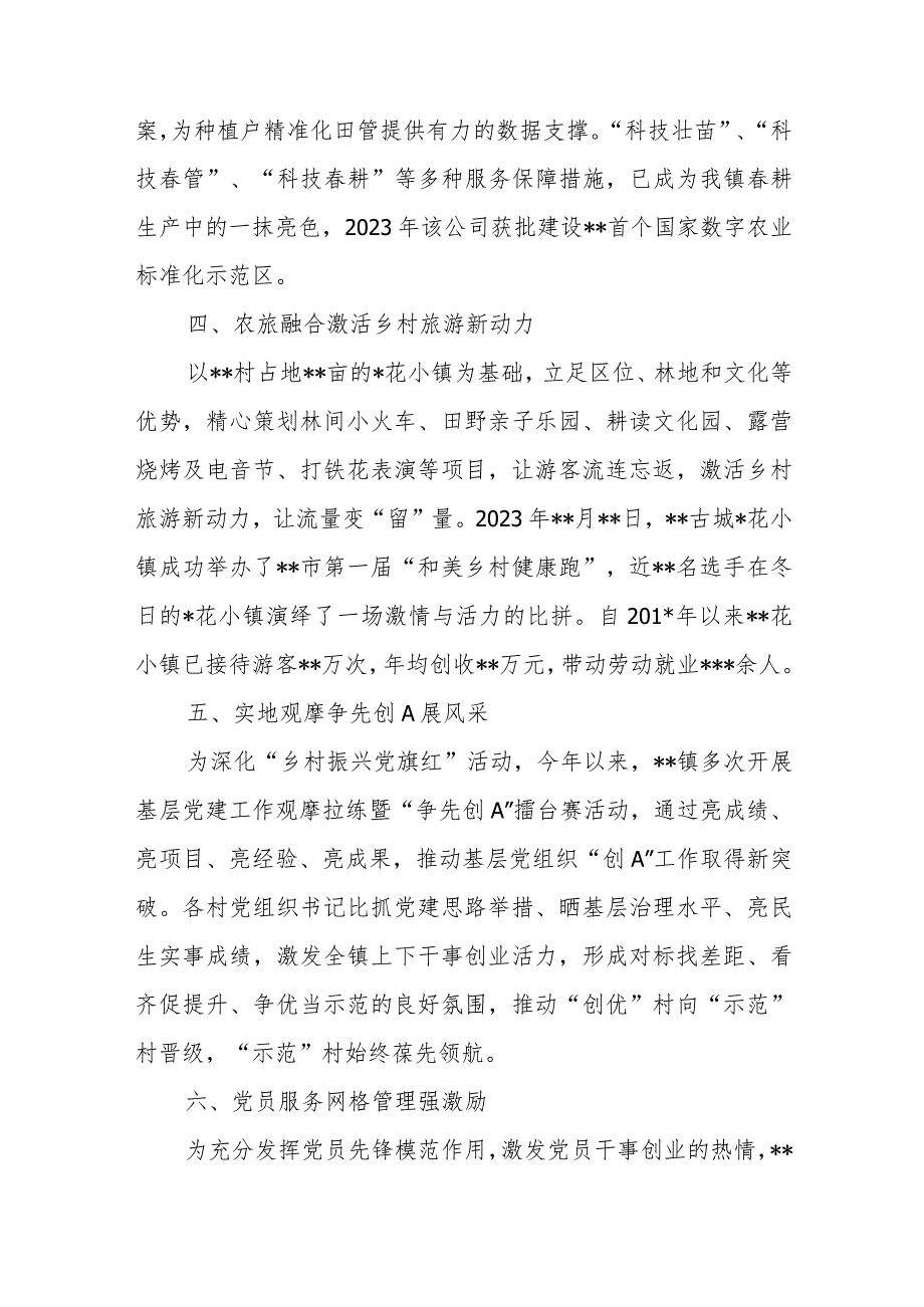 乡镇2023年党建亮点工作总结和关于乡镇党建引领基层治理情况的调研报告.docx_第3页
