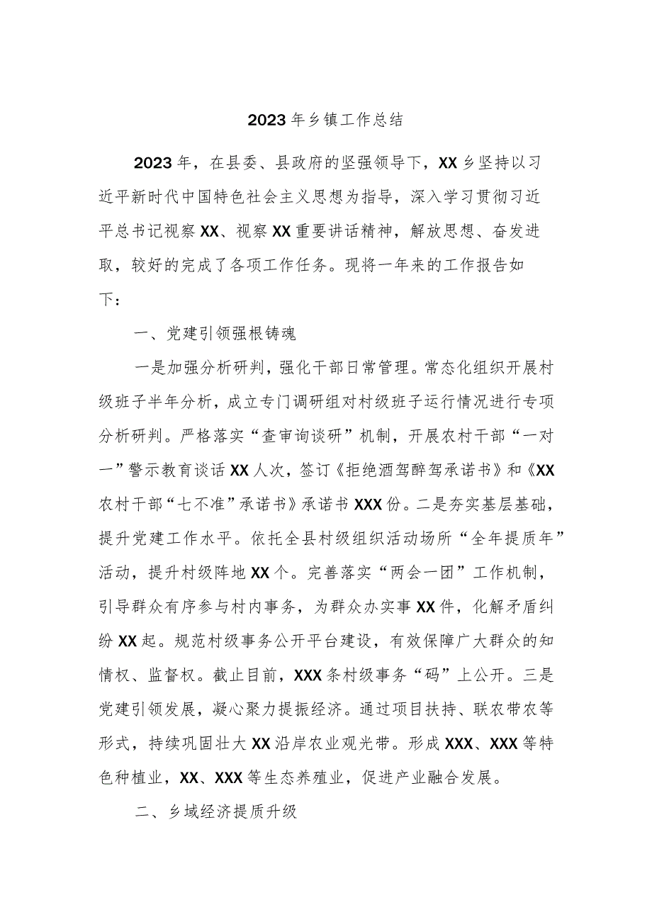 2023年乡镇工作总结.docx_第1页