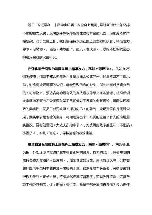 二十纪委三次全会心得.docx