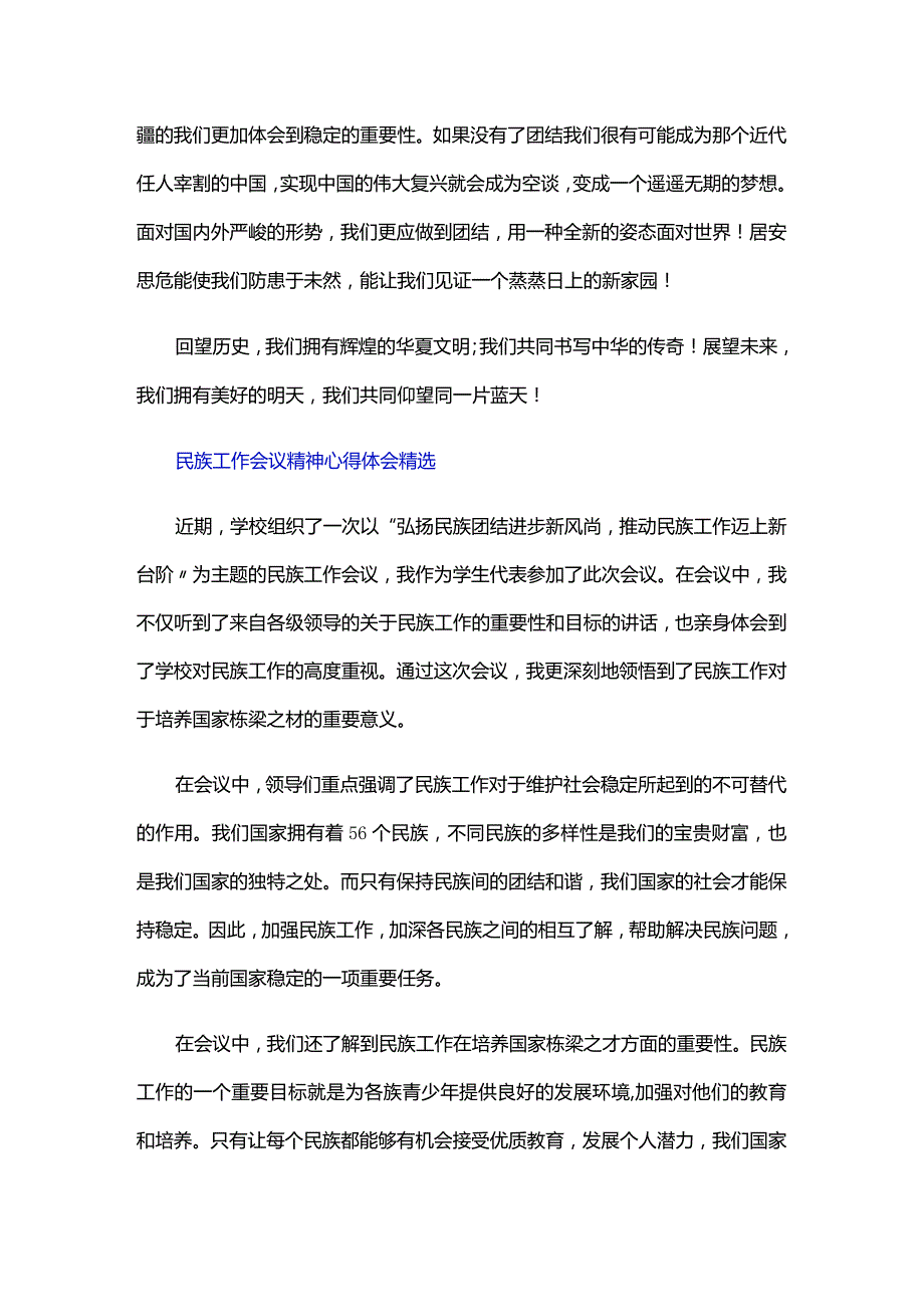 民族工作会议精神心得体会精选.docx_第2页