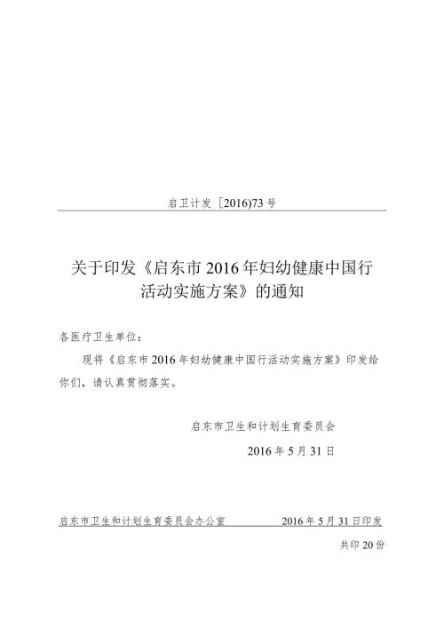 启东市“妇幼健康中国行”活动实施方案.docx