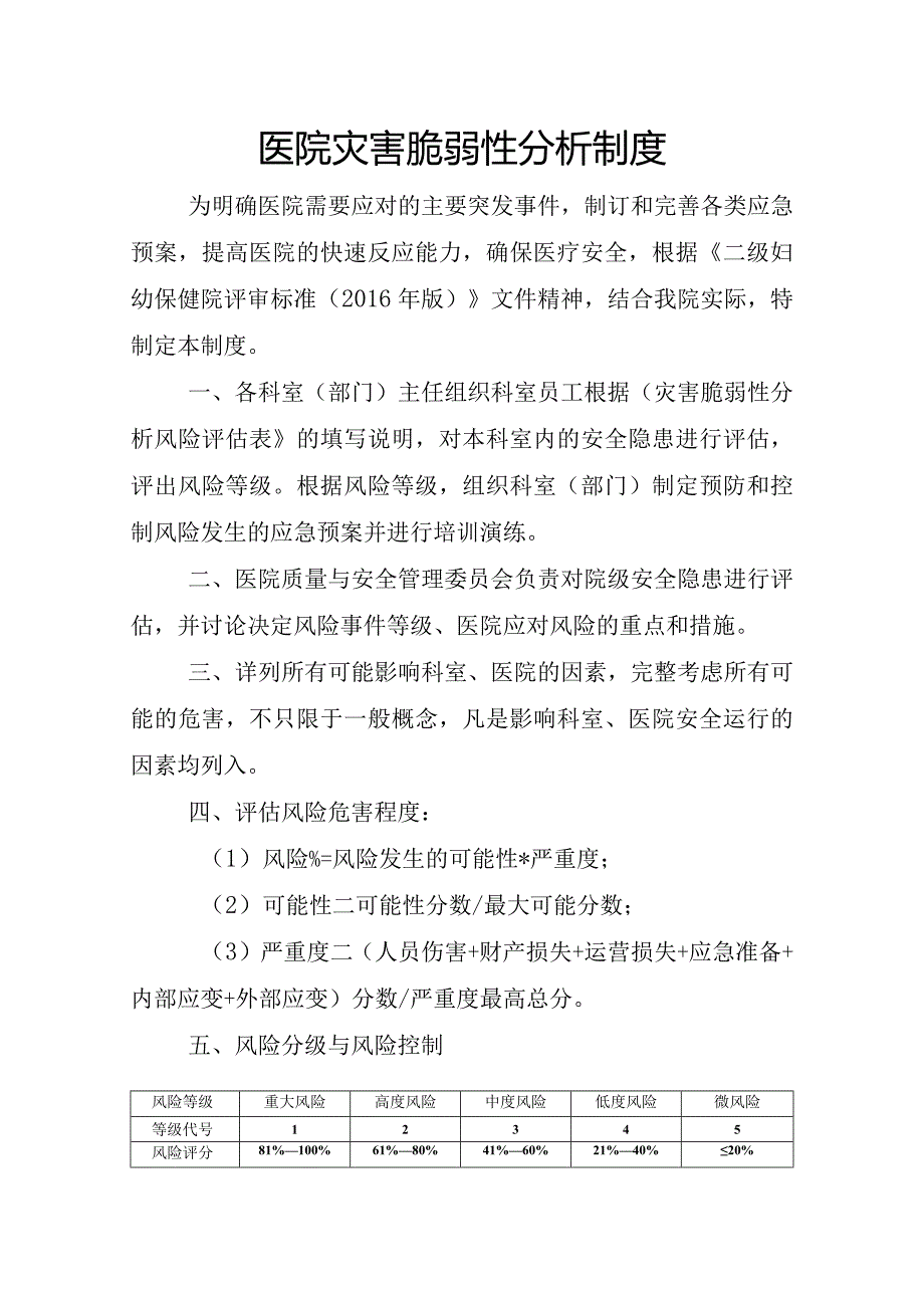 医院灾害脆弱性分析制度(1).docx_第1页