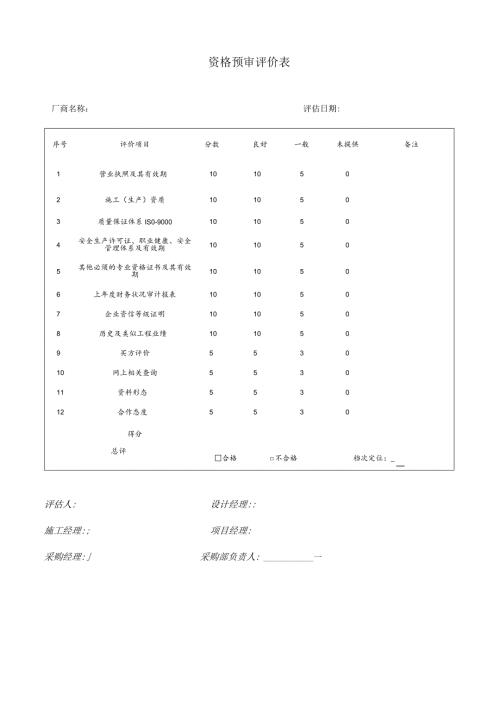 资格预审评价表（2023年）.docx