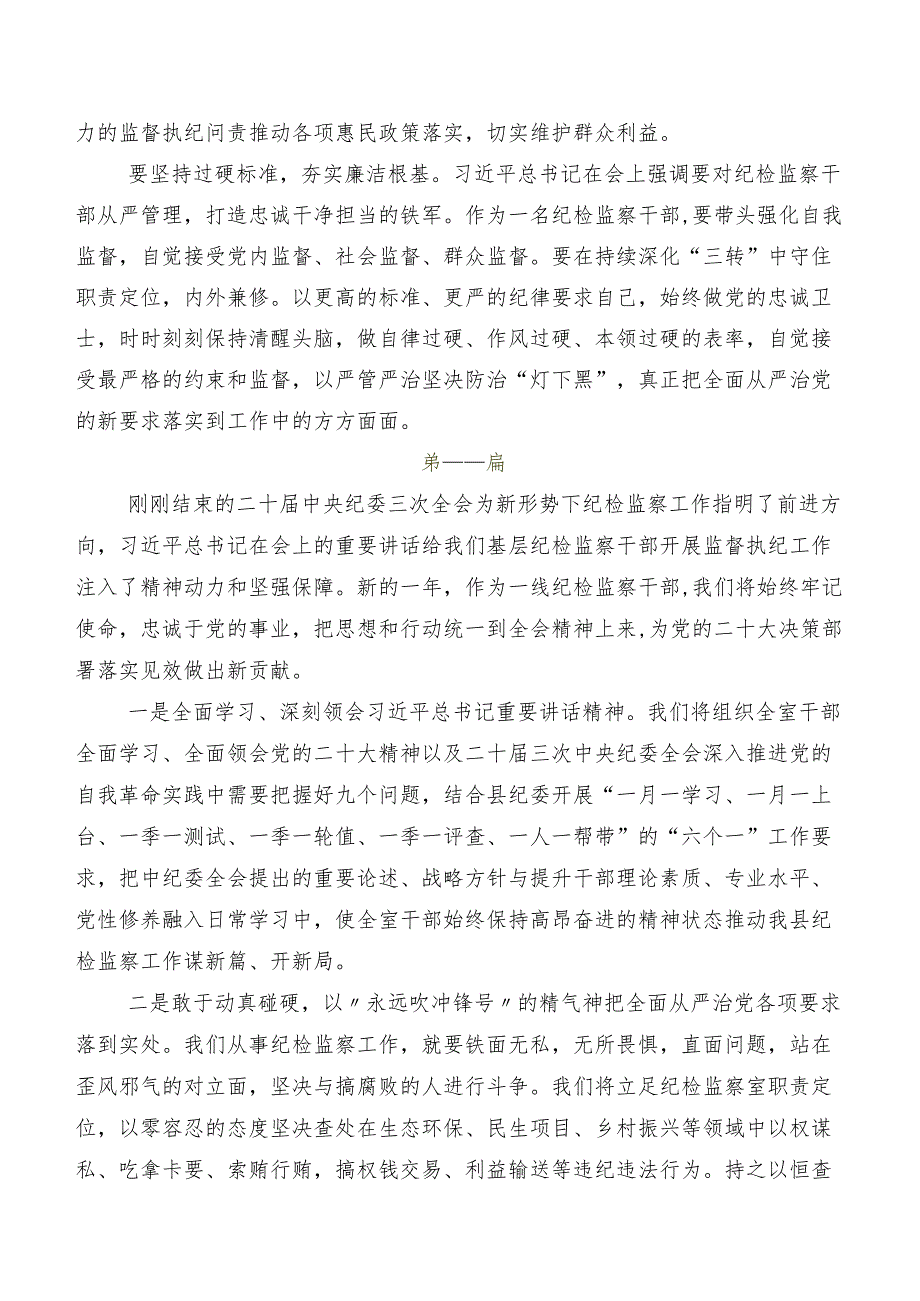 2024在集体学习二十中央纪委三次全会精神研讨交流材料数篇.docx_第2页