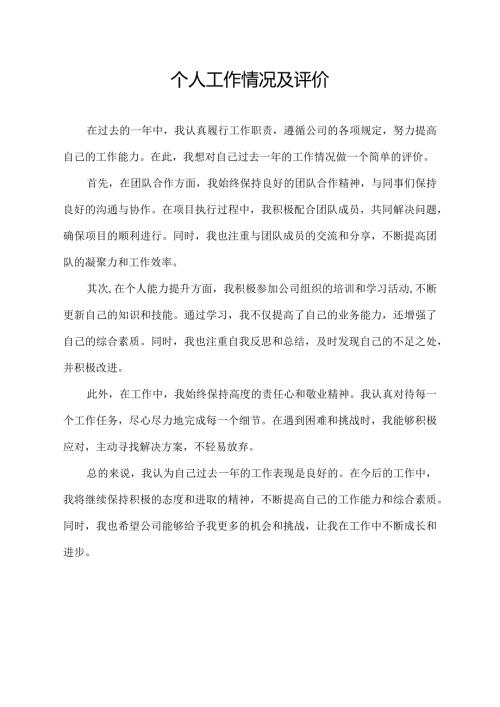 个人工作情况及评价.docx