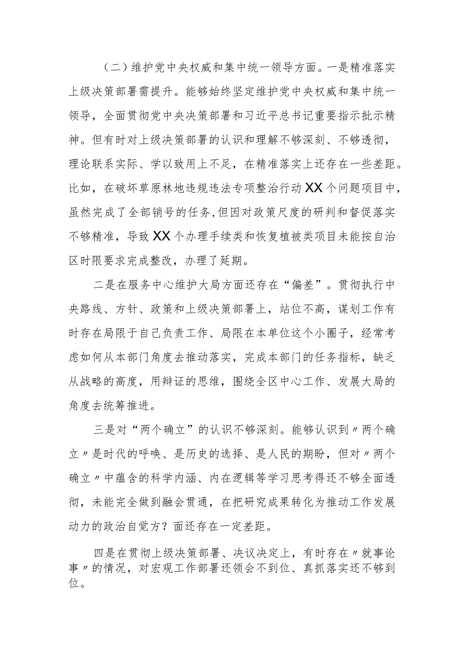 某副市长在政府党组2023年民主生活会对照检查材料.docx_第2页