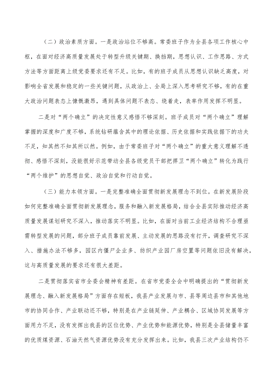 2024年六个方面班子检查剖析材料.docx_第2页