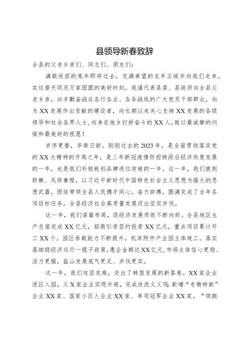 县领导在2024年新致辞.docx