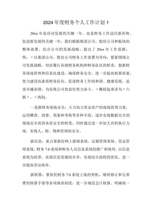 2024财务个人工作计划1.docx