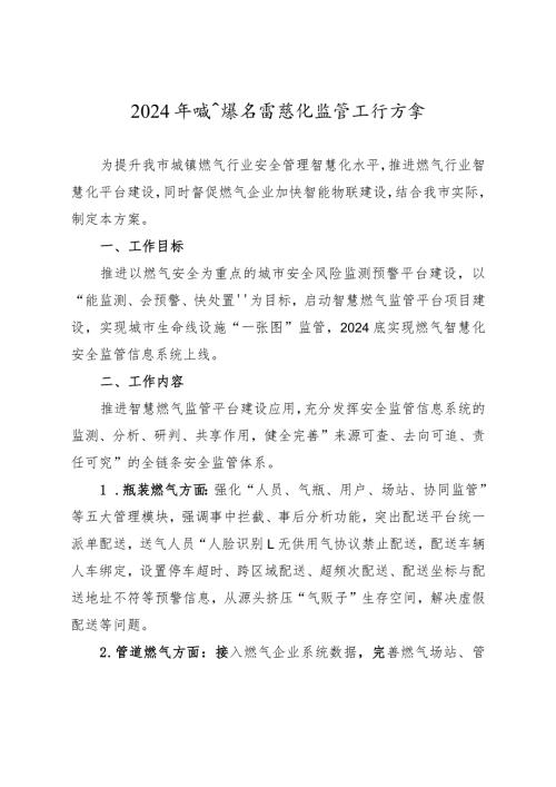 2024年城镇燃气智慧化监管工作方案(1).docx
