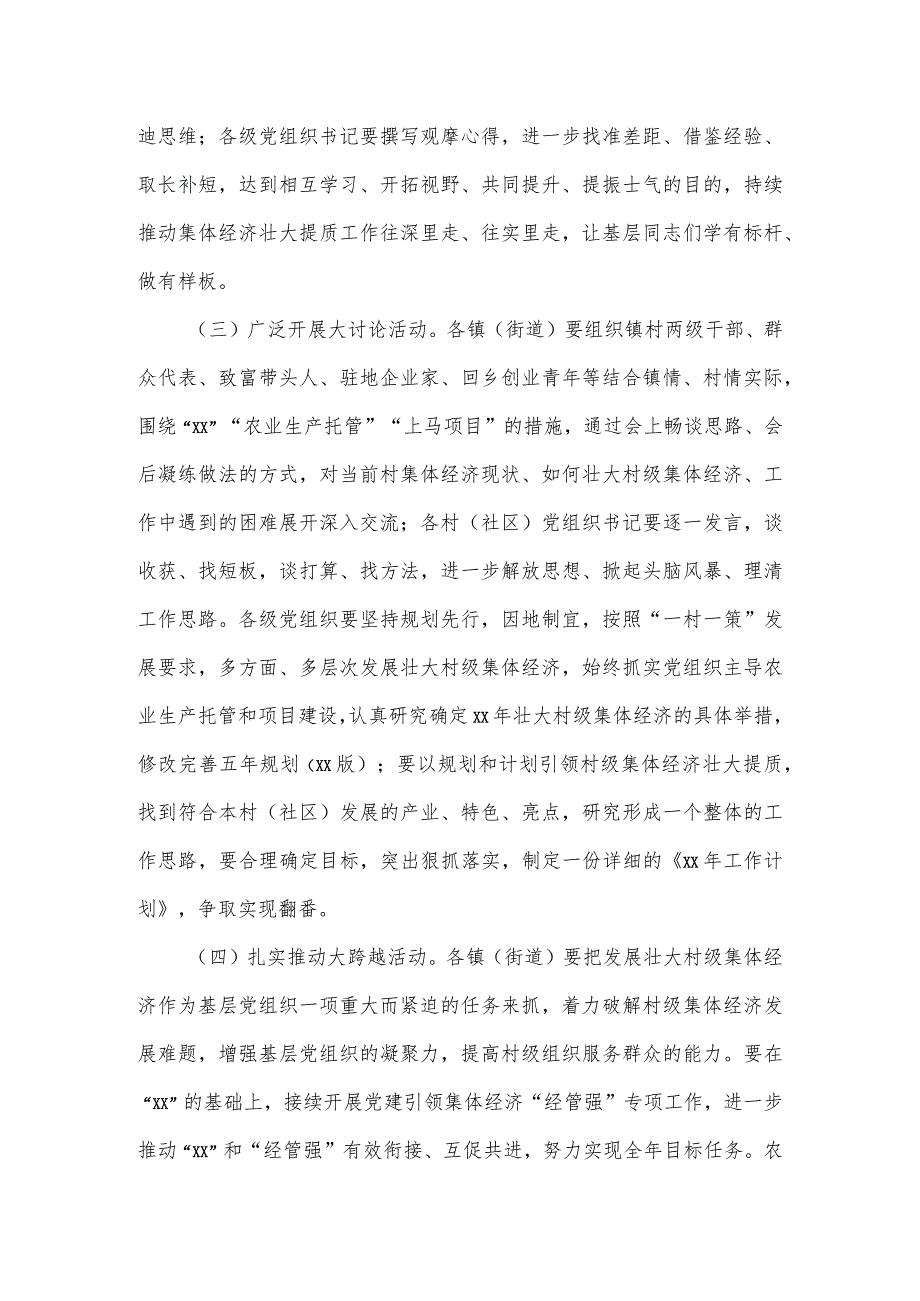 2024年发展壮大集体经济“大学习大观摩大讨论大跨越”活动工作方案.docx_第3页