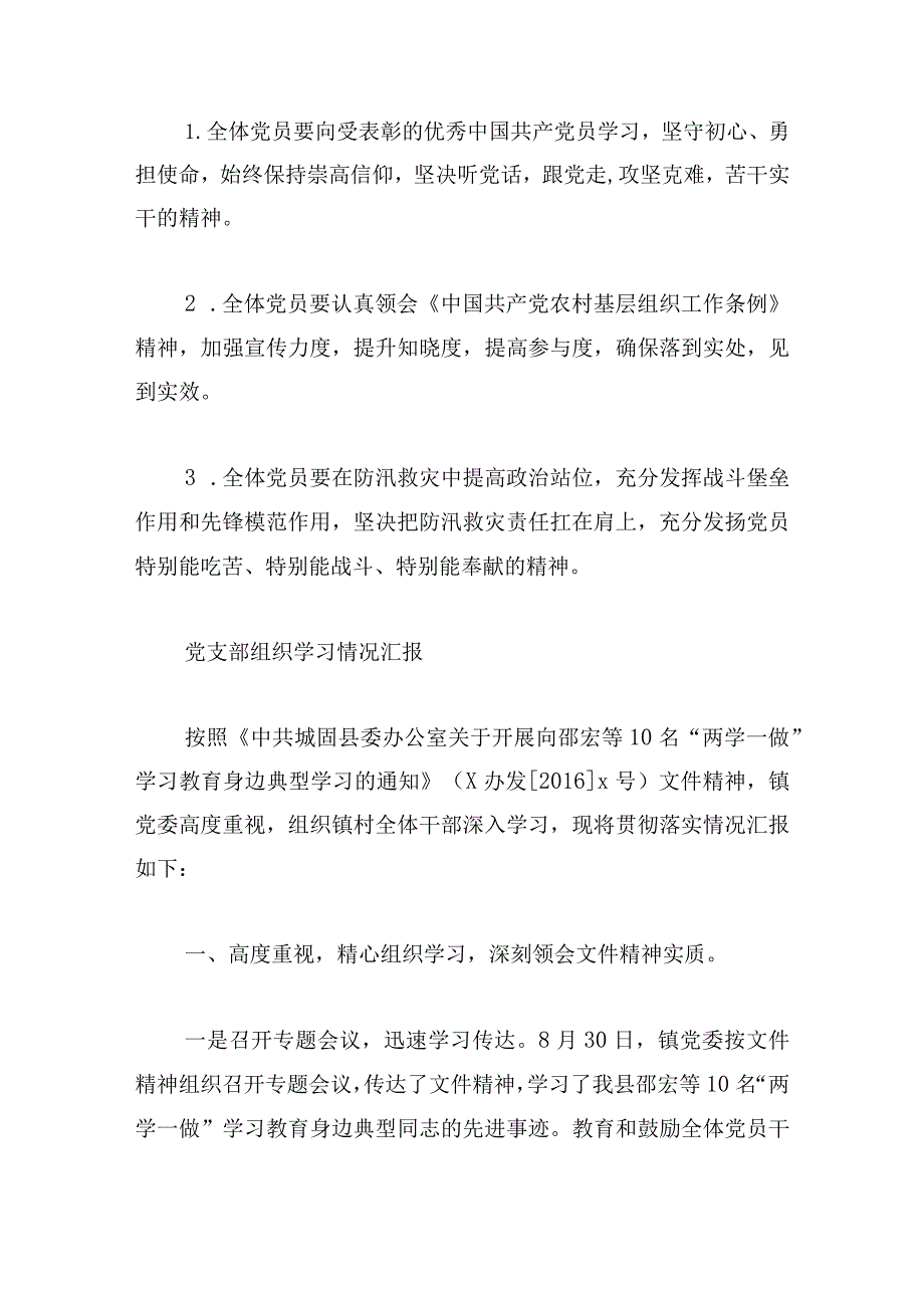 党支部组织学习情况汇报(通用8篇).docx_第2页