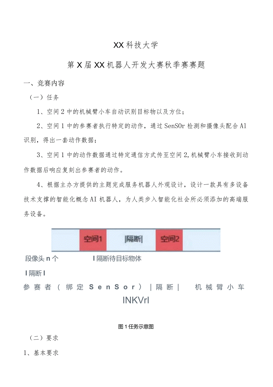 XX科技大学第XXX机器人开发大赛季赛赛题（2024年）.docx_第1页