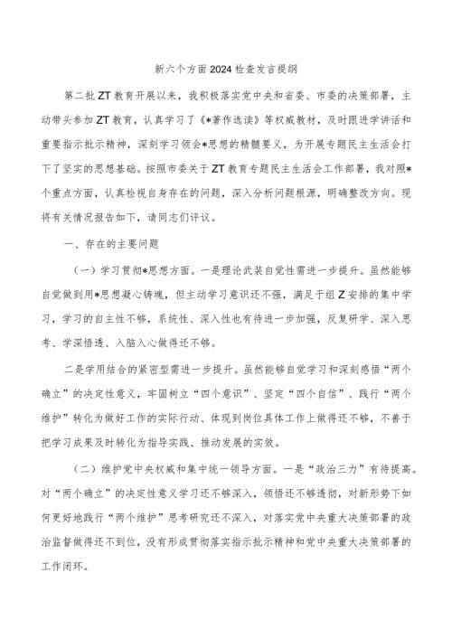 新六个方面2024检查发言提纲.docx