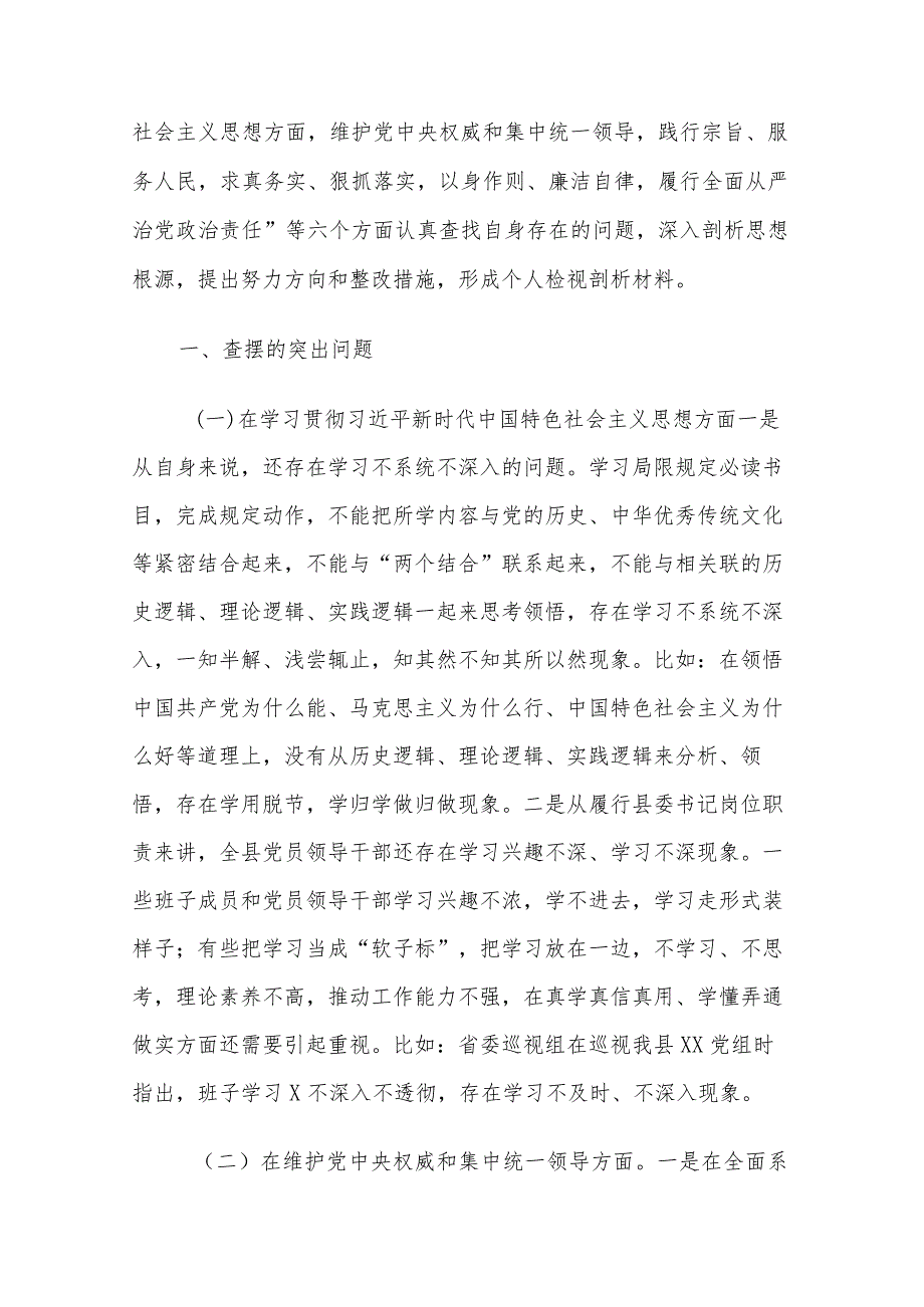 个人202专题民主生活会 (践行宗旨、服务人民、求真务实、狠抓落实等) 对照检查发言五篇范文.docx_第2页