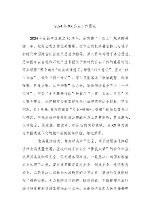 2024年XX公安工作要点.docx