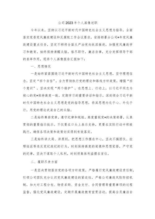 公司2023年个人画像述职.docx