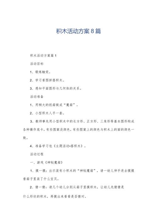 积木活动方案8篇.docx