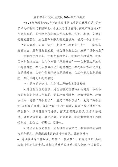监管综合行政执法支队2024年工作要点.docx