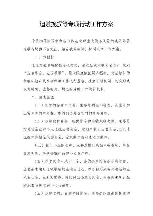 追赃挽损等专项行动工作方案.docx