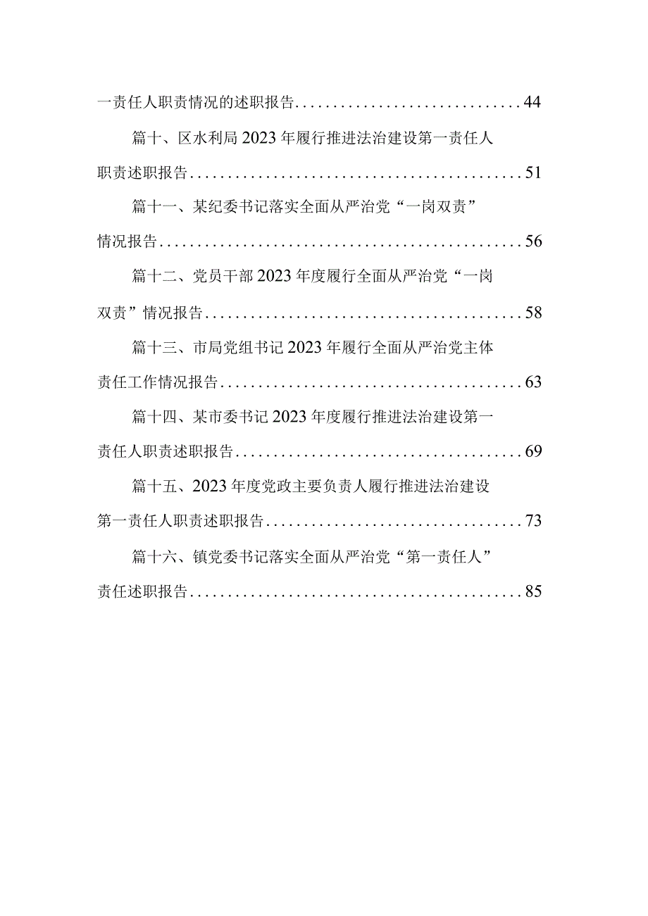 履行推进法治建设第一责任人职责情况的述职报告材料（16篇）.docx_第2页
