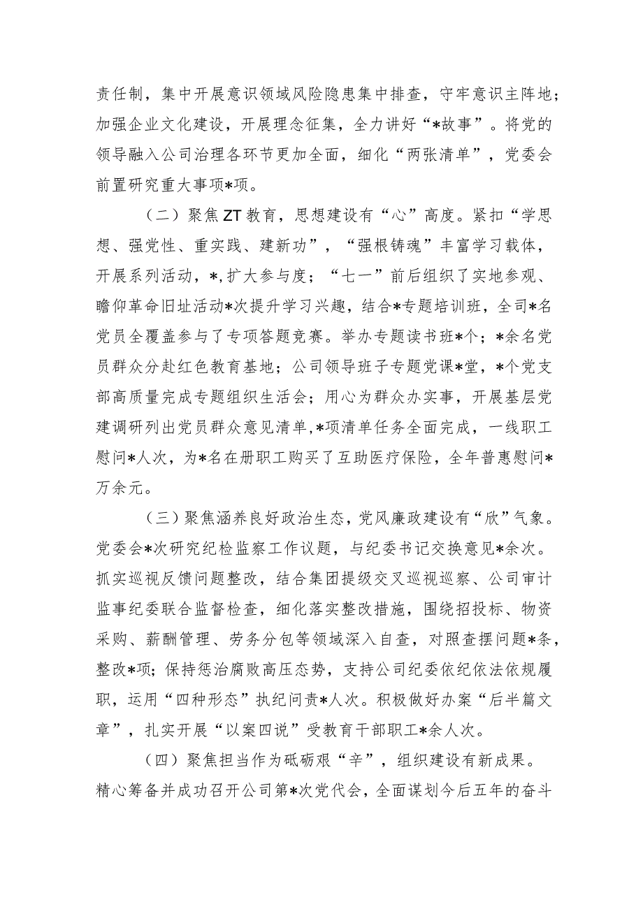 公司2023党建工作总结报告.docx_第2页