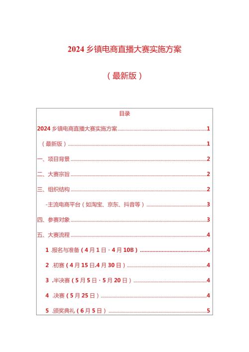 2024乡镇电商直播大赛实施方案.docx