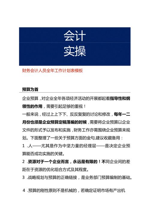 财务会计人员全年工作计划表模板.docx