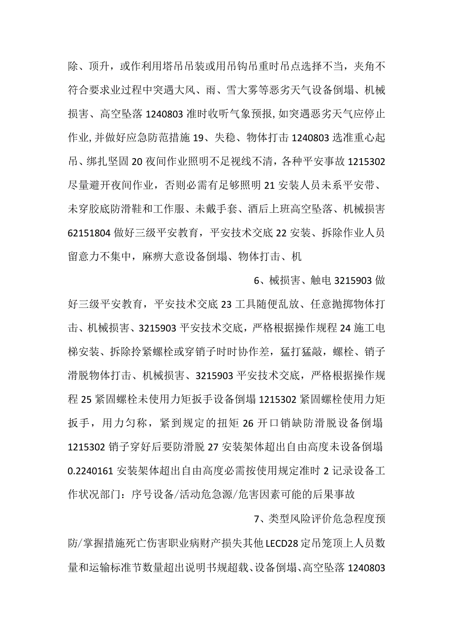 施工电梯危险源与危险评价表.docx_第3页