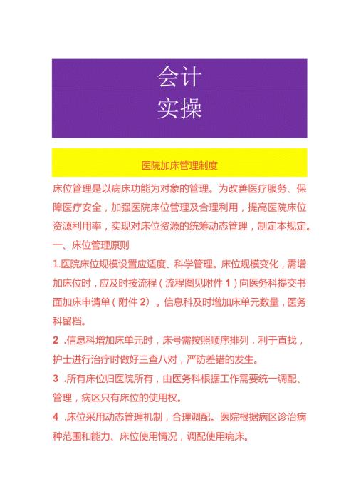 医院加床管理制度.docx