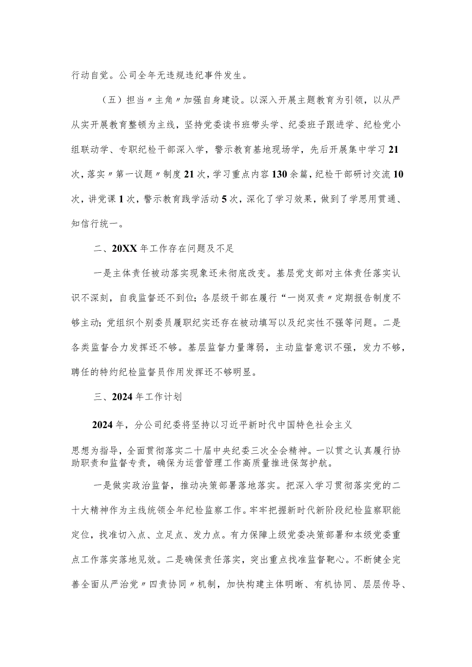 2024公司纪委述职述责述廉报告.docx_第2页