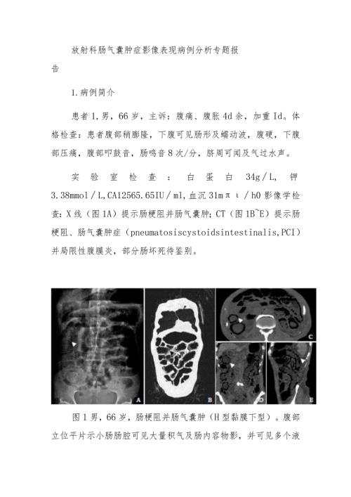 放射科肠气囊肿症影像表现病例分析专题报告.docx