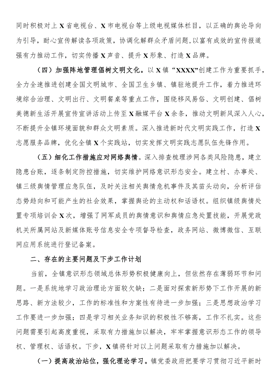 2023年某镇意识形态工作情况汇报.docx_第2页