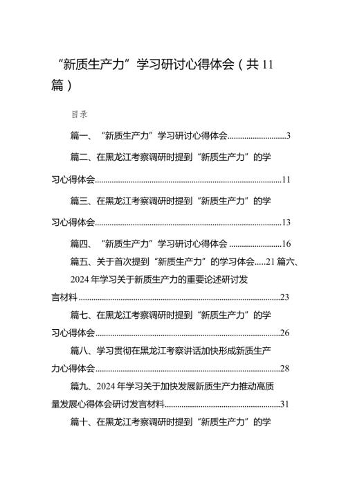 2024“新质生产力”学习研讨心得体会11篇供参考.docx