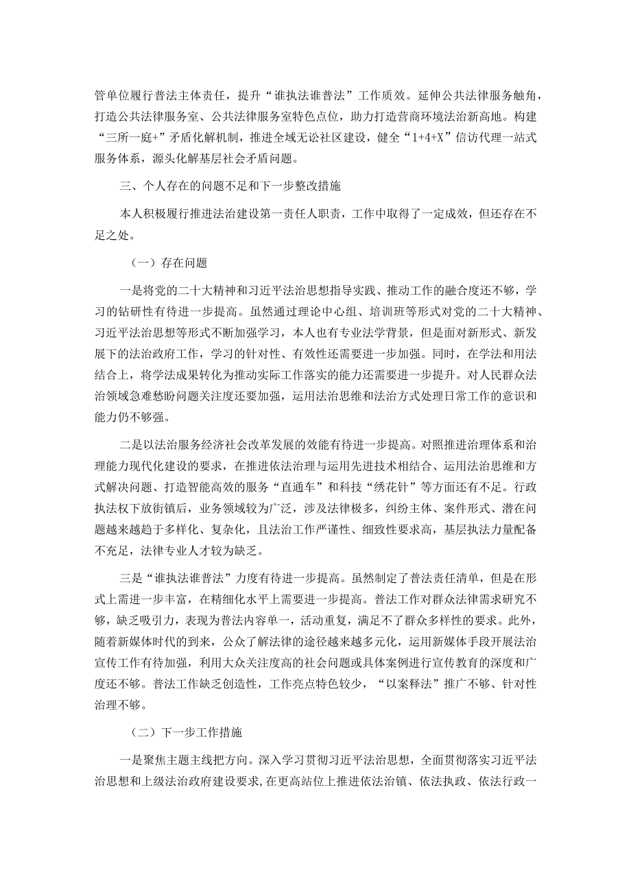 镇长专题述法报告.docx_第2页