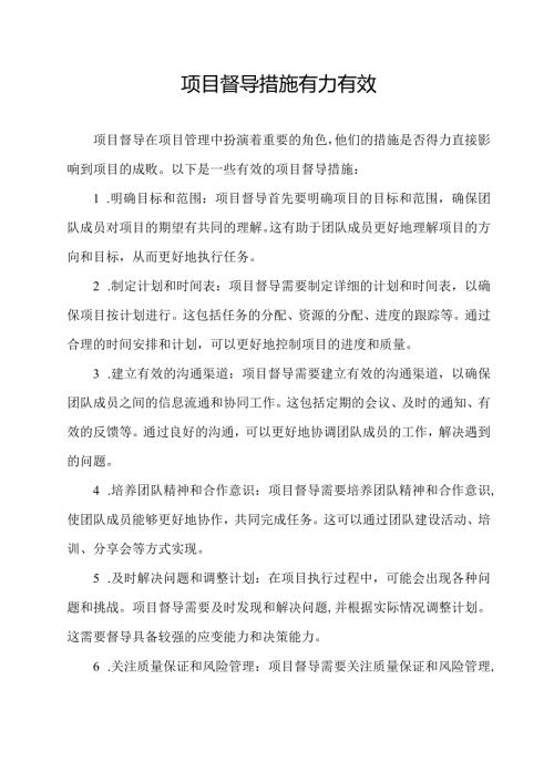 项目督导措施有力有效.docx