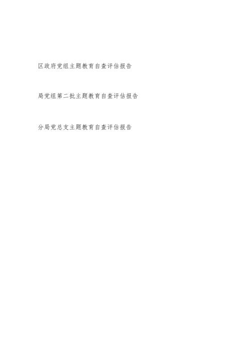党组党总支2023第一二批以学铸魂、以学增智、以学正风、以学促干专题自查评估报告3篇.docx