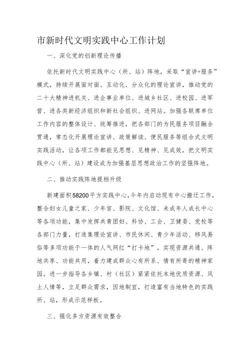 市新时代文明实践中心工作计划.docx