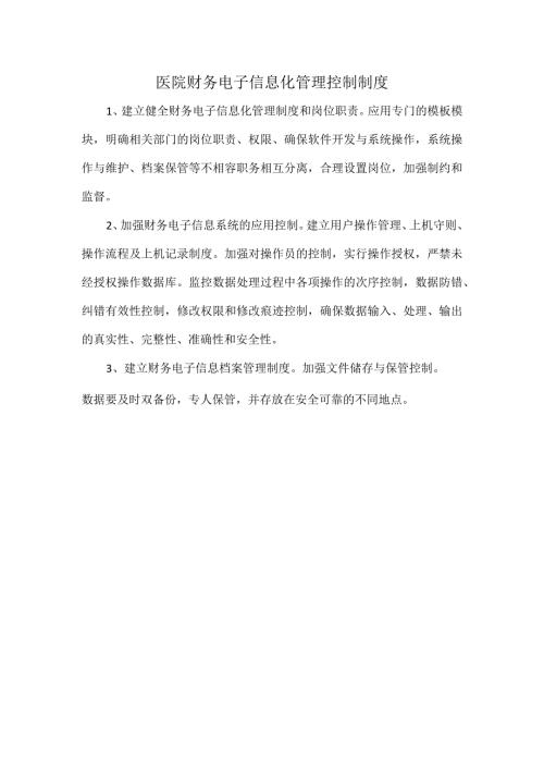 医院财务电子信息化管理控制制度.docx