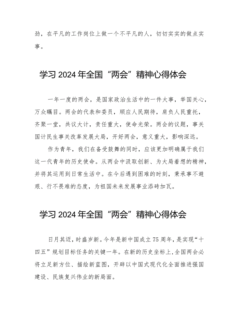 2024年两会精神的心得体会简短发言四十五篇.docx_第2页