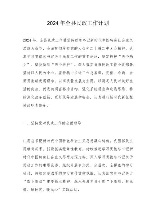 2024年全县民政工作计划.docx