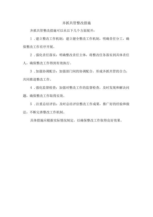 齐抓共管整改措施.docx