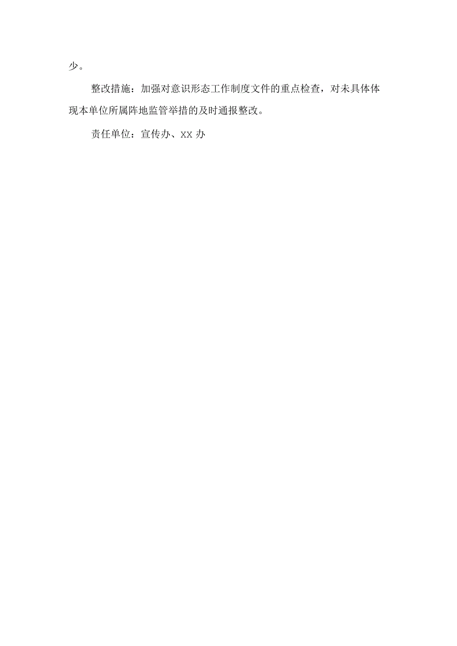 XXX乡镇巡察意识形态工作责任制问题整改工作方案范文.docx_第3页