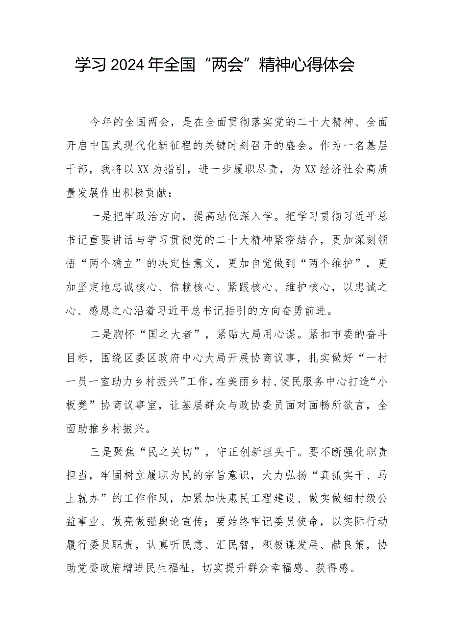 2024年两会精神的心得体会30篇.docx_第3页