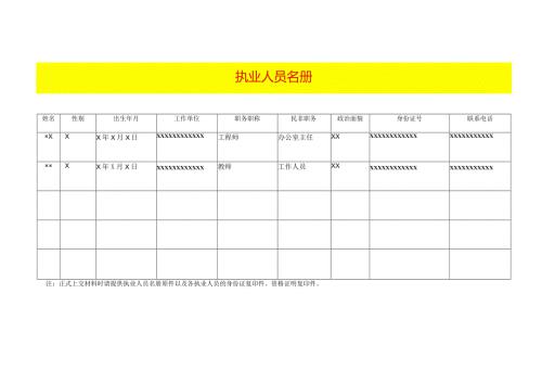 执业人员名册（样表）.docx