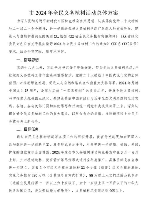 市2024年全民义务植树活动总体方案.docx