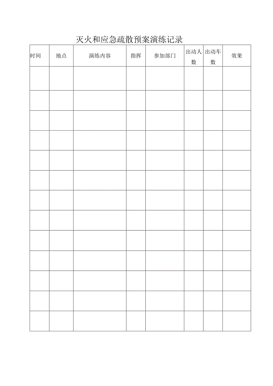 本9灭火和应急疏散预案演练记录本1.docx_第2页