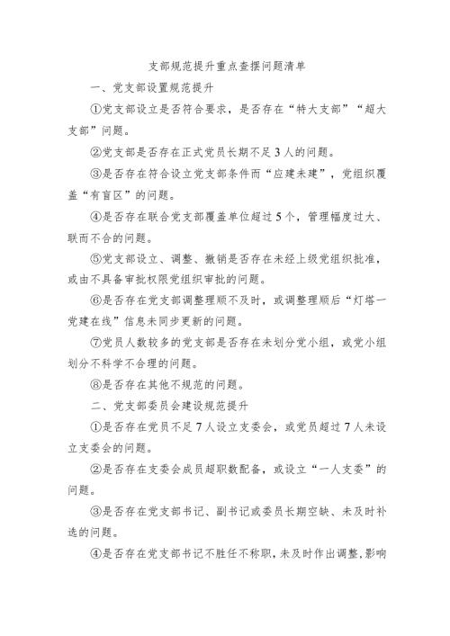 支部规范提升重点查摆问题清单.docx